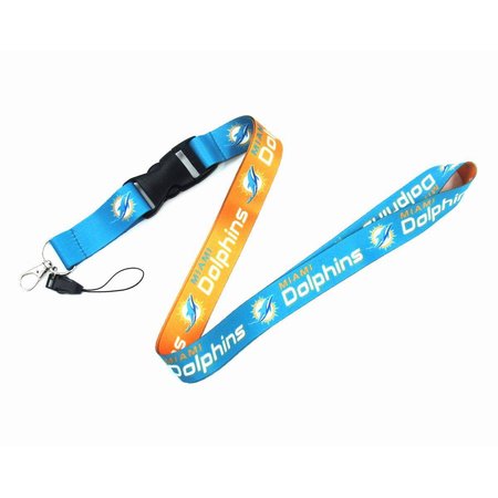 Miami Dolphins NFL Neck Lanyard Football Teams Detachable Strap Lanyards for Cellphone Holder